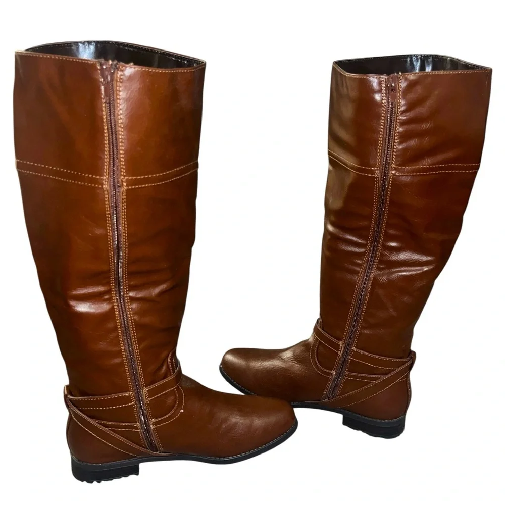 TOETOS Women’s Circo Brown Knee High Riding Boots